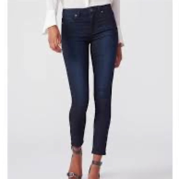 Paige Hoxton Ankle Dark Blue Denim Jeans - Picture 1 of 8